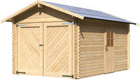 Karibu Holzgarage mit Satteldach naturbelassen 2,80x4,30x2,41m