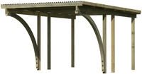 Karibu Einzel Carport Eco 1C mit PVC Dacheindeckung druckimprägniert 2x Bogen 3,04x4,90x2,29m