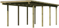 Karibu Einzel Carport Eco 2A mit PVC Dacheindeckung druckimprägniert 3,04x6,76x2,29m