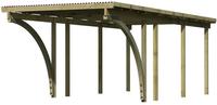 Karibu Einzel Carport Eco 2C mit PVC Dacheindeckung druckimprägniert 2x Bogen 3,04x6,76x2,29m
