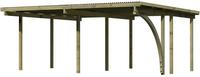 Karibu Doppel Carport Eco 1B mit PVC Dacheindeckung druckimprägniert 1x Bogen 5,63x4,90x2,29m