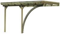 Karibu Anlehn Carport Eco 2 (mit Flachdach) Dacheindeckung kesseldruckimprägniert 1x Bogen 3,65x 4,36m