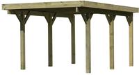 Karibu Einzelcarport Classic 1A Dacheindeckung Stahlplatten kesseldruckimprägniert - 3,18x4,82x2,34m