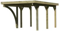 Karibu Einzelcarport Classic 1B, Dach mit Stahlplatten kesseldruckimprägniert 1x Bogen - 3,18x4,80x2,34m