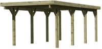 Karibu Einzelcarport Classic 2A Dacheindeckung Stahlplatten kesseldruckimprägniert - 3,18x6,68x2,34m