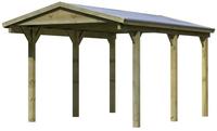Karibu Satteldach - Einzelcarport Classic 1 kesseldruckimprägniert 2,97x4,95x2,60m