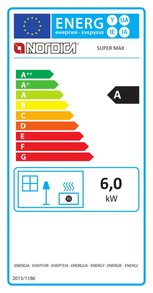La Nordica Kaminofen Super Max Nero Anthrazit schwarz 6 kW La Nordica Kaminofen Super Max Nero Anthrazit schwarz 6 kW