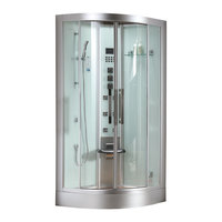 EAGO Dampfdusche DZ963F8 weiß 100x100