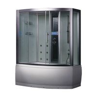 EAGO Dampfdusche DA328HF3 weiß 150x100 links