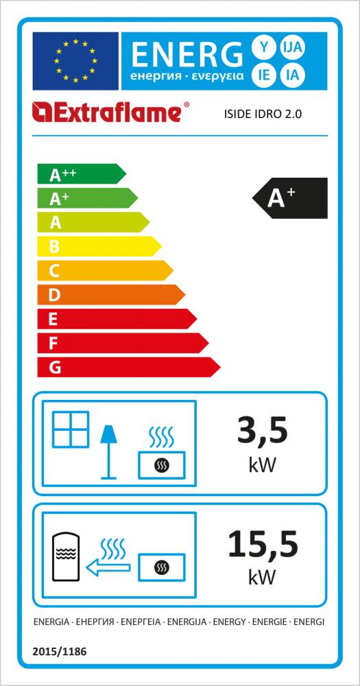 EXTRAFLAME Pelletofen wasserführend Iside Idro 2.0 Pergamena 19 kW EXTRAFLAME Pelletofen wasserführend Iside Idro 2.0 Pergamena 19 kW