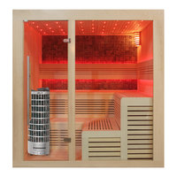 EOSPA Sauna E1213A Pappelholz 220x200 9kW Cilindro