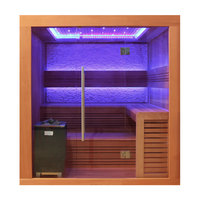 EOSPA Sauna E1241A rote Zeder 220x170 9kW EOS Cubo