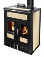 Klover BI-FIRE MID Kombi Kaminofen Holz Pellet wasserführend Stahl sand 27,4 kw