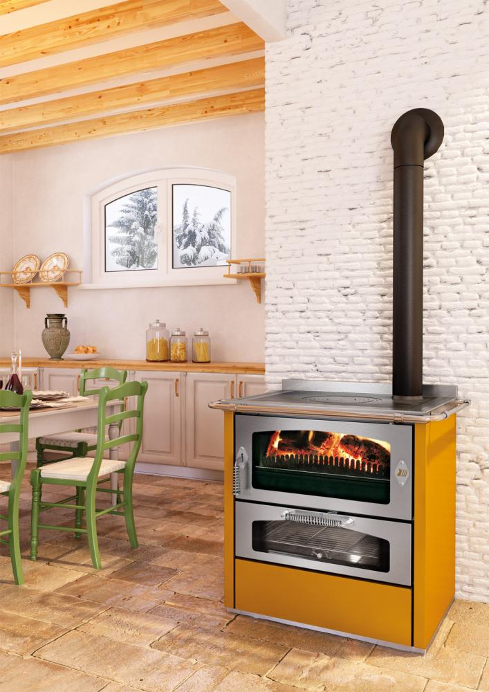 De manincor Holzherd Küchenherd Domino D8 Stahl/Inox 10kw /Ringe/ A1/Externe Zuluft De manincor Holzherd Küchenherd Domino D8 Stahl/Inox 10kw /Ringe/ A1/Externe Zuluft