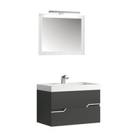 EAGO Badmöbel Barcelona BA-0800 dunkelgrau/80x56