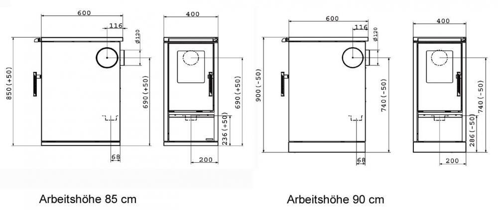Küchenherd Wamsler W1-Serie W1-40 kiesel 6,3 kw<br>(Variante: Küchenherd Wamsler W1-Serie W1-40 Hot Stahl-Ceran HOT SPOT kiesel 6,3 kw) Küchenherd Wamsler W1-Serie W1-40 kiesel 6,3 kw<br>(Variante: Küchenherd Wamsler W1-Serie W1-40 Hot Stahl-Ceran HOT SPOT kiesel 6,3 kw)