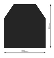 Bodenplatte Stahl B2 Sechseck schwarz pulverbeschichtet 800x1000mm