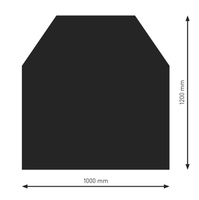 Bodenplatte Stahl B2 Sechseck schwarz pulverbeschichtet 1200x1000mm