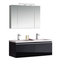 Badmöbel Milano ME-1200+ schwarz/120x45