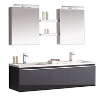Badmöbel Milano ME-1600+ dunkelgrau/160x45
