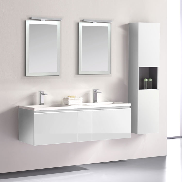 Badmöbel Milano ME-1400 weiß/140x45 Badmöbel Milano ME-1400 weiß/140x45
