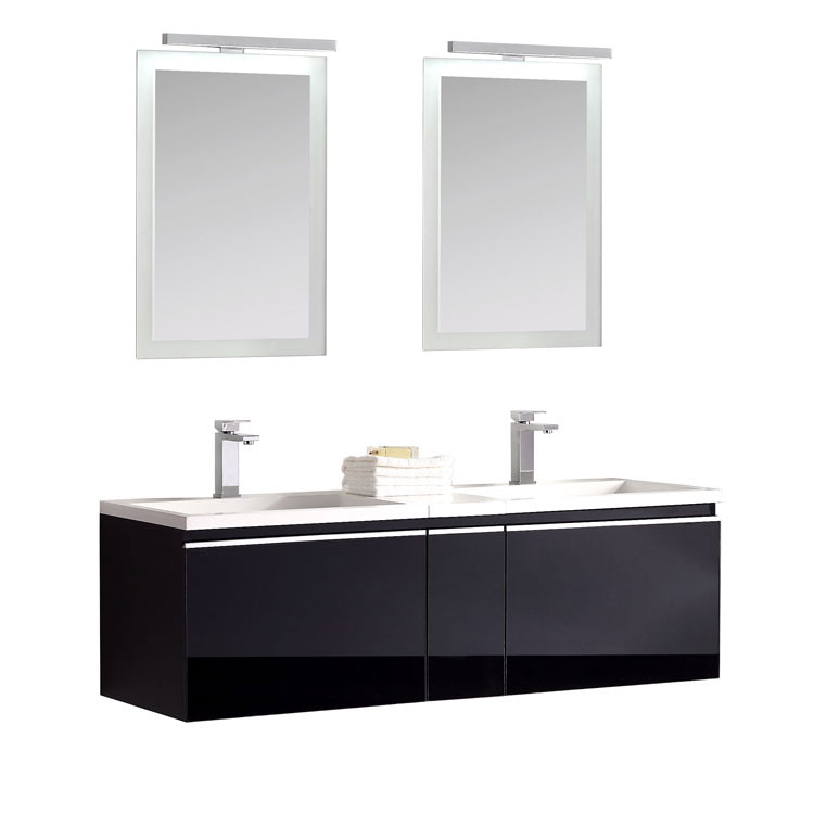 Badmöbel Milano ME-1400 schwarz/140x45 Badmöbel Milano ME-1400 schwarz/140x45