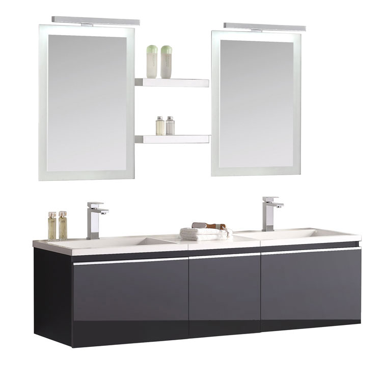 Badmöbel Milano ME-1600 dunkelgrau/160x45 Badmöbel Milano ME-1600 dunkelgrau/160x45