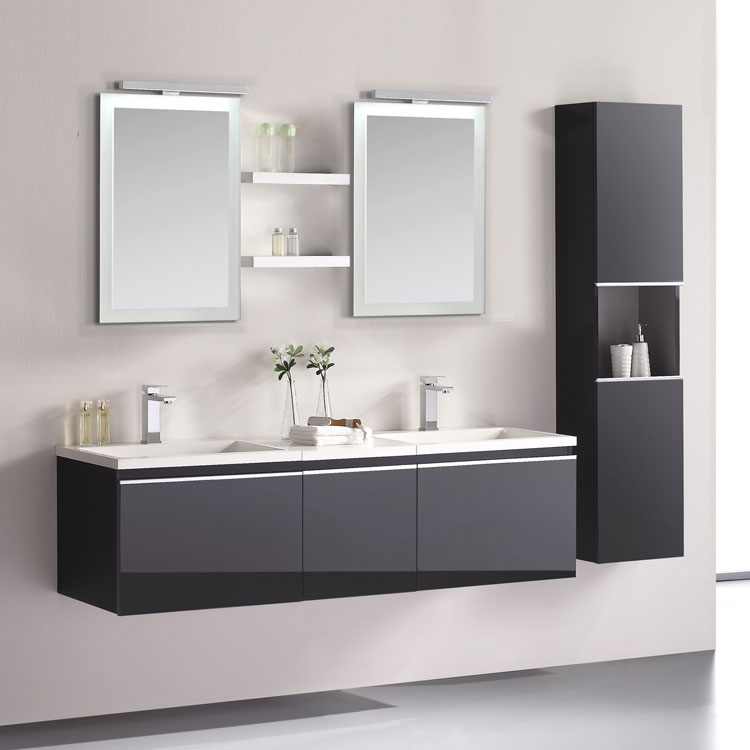 Badmöbel Milano ME-1600 dunkelgrau/160x45 Badmöbel Milano ME-1600 dunkelgrau/160x45
