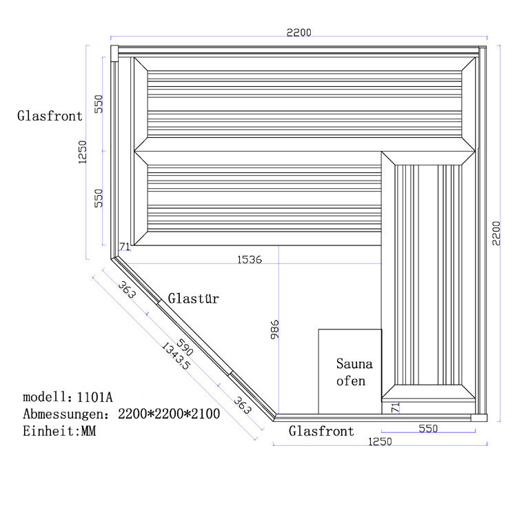 EOSPA Sauna B1101A Pappelholz 220x220 9kW EOS BiOMAX EOSPA Sauna B1101A Pappelholz 220x220 9kW EOS BiOMAX