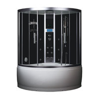 EAGO Dampfdusche DA325HF3 schwarz 135x135