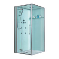 EAGO Dusche D989 weiß 100x100 links
