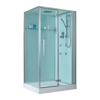 EAGO Dusche D990 mit Duschtasse weiß 120x90 rechts