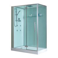 EAGO Dusche D991 mit Duschtasse weiß 150x90 links