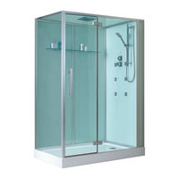 EAGO Dusche D991 mit Duschtasse weiß 150x90 rechts