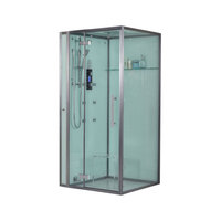 EAGO Dampfdusche DZ989F12 weiß 100x100 links