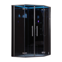 EAGO Dampfdusche DZ993F12 schwarz 120x120