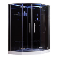 EAGO Dampfdusche DZ994F12 schwarz 135x135