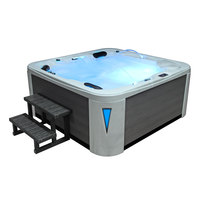 EOSPA Aussenwhirlpool IN594 premium SilverMarble 215x215 grau
