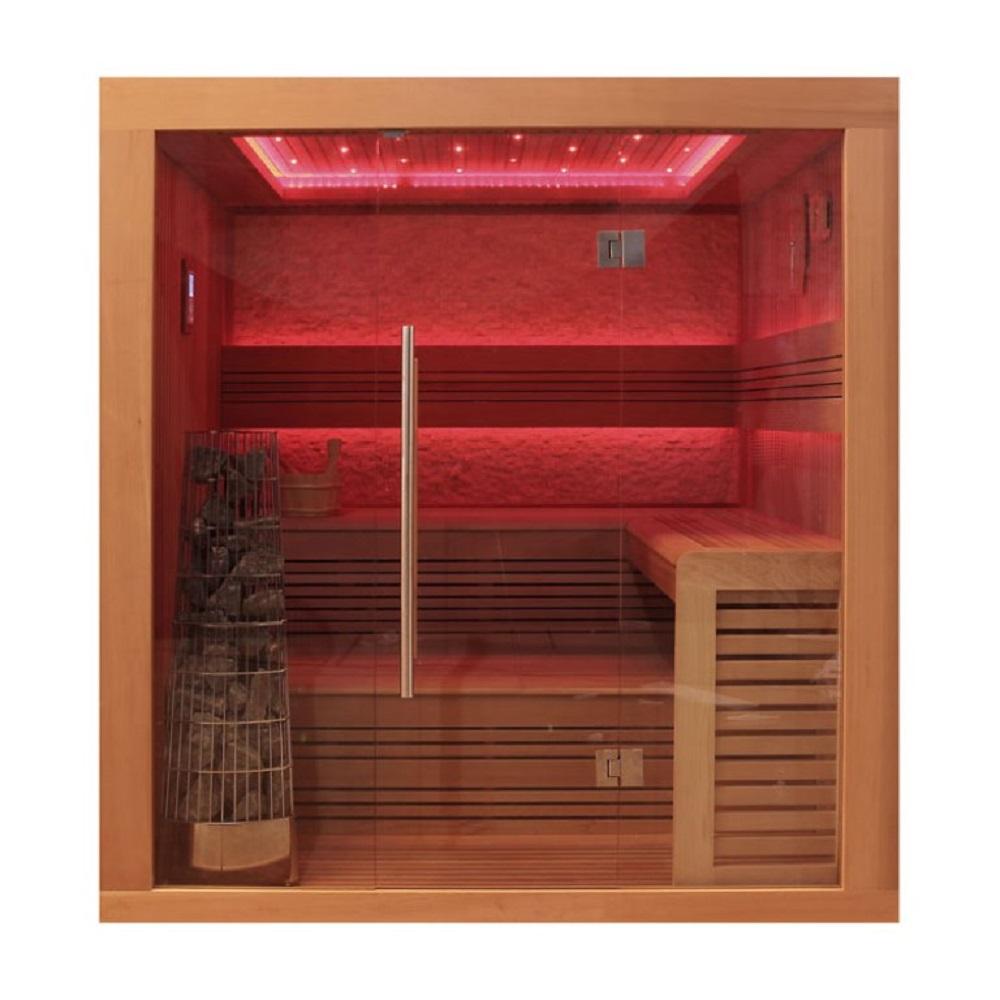 EOSPA Sauna E1241B rote Zeder 200x170 9kW Kivi EOSPA Sauna E1241B rote Zeder 200x170 9kW Kivi