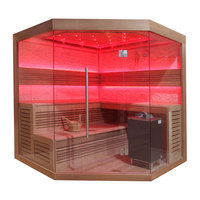 EOSPA Sauna B1242B rote Zeder 200x200 9kW EOS BiOMax