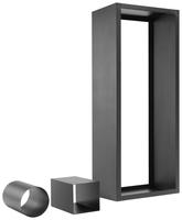 Holzregal schwarz 1500x600x350 für Club wärmePLUS