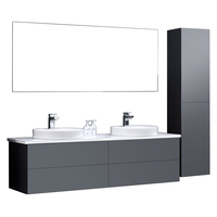 EAGO Badmöbel Toscana TC-1600 dunkelgrau 160x47