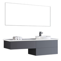 EAGO Badmöbel Toscana TC-1601 dunkelgrau 160x47