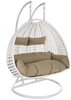 Deluxe Polyrattan Hängesessel Twin Weiss