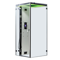 EAGO Dampfdusche DZ1006F12 weiß 100x100 links