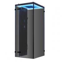 EAGO Dampfdusche DZ1008F12 schwarz 90x90 links