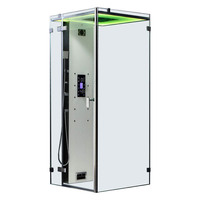 EAGO Dampfdusche DZ1008F12 weiß 90x90 links