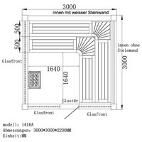 EOSPA Sauna E1416A rote Zeder 300x300 12kW EOS Cubo Ofen Wellness