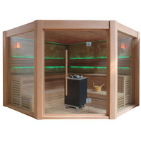 EOSPA Sauna E1501B rote Zeder 250x250 12kW EOS Cubo
