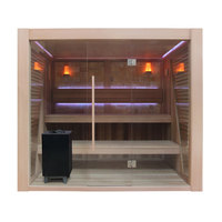 EOSPA Sauna E1502B rote Zeder 250x200 12kW EOS Cubo